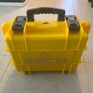 Invicta 8 Slot Yellow Plastic Watch Box Case